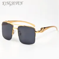 fashion sunglasses for men buffalo horn glasses gold silver mental frames black gray green red clear lenses with original box and 2597