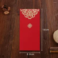 Greeting Cards 10 Stks/set 2022 Nieuwe Jaar Bruiloft Rode Envelop Chinese Spring Festival Goud Afdrukken Zak Te Vullen In Geld