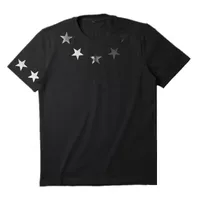 2022 Мода Летняя дизайнерская футболка футболка для мужской футболки короткие рукава черный белый классический стиль пять остроконечных красных звезд Женщины Tee Round Sece Size S-2xl