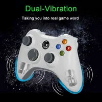 Game Controllers Joysticks For Xbox 360 Gamepad 2.4G Wireless Controller with PC Receiver for Windows 7 8 10 Dual-vibration Joystick Wireless Controller T220926