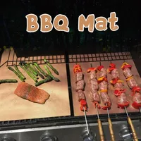 Camp Kitchen 5 PCS GRILL MAT BBQ PAD NON STACK COOKING CHEF BAKE REUBLIAND AREDERAINTING Outdoor Camping Tableware3338J