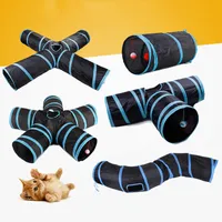 Tunnel pliable Pet Pet Cat Rabbit Play Tunnels S-Type Indoor Cats Outdoor Cats Puppy Toy Channel Multi Style PetS Supplies Th0326