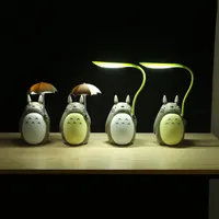 テーブルランプクリエイティブカートゥーントトロ充電ナイトインドアライトアニマルLED UBS CHILDREN'S GIFT READING DESK LAMPS ROOM DECOR