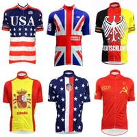 2022 Nieuwe VS Cycling Jersey Bicycle Clothing Duitsland Spanje UK USA National Team MTB Bike Tops2431