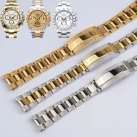 Bande d'accessoires de montre de 20 mm pour Water Ghost Submariner Bracelet pour hommes de chaîne de sangle en acier inoxydable solide
