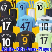 22 23 Haaland Manchester Soccer Trikots City Grealish Sterling Mans City Spieler de Bruyne Foden 22 23 Fußball Tops Shirt Kids Kit Uniform 42306 Trikot