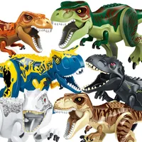 Grote dinosaurus bouwsteen speelgoed tyrannosaurus rex carnotaurus Jurassic World Park Puzzle DIT Assembly bakstenen educatieve leren 2666g
