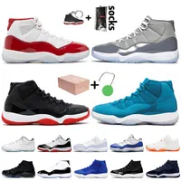 With Box 2022 JUMPMAN 11 Basketball Shoes 11s Cherry Cool Grey Women Mens Trainers Bred Gamma Blue Moon Pure Violet Low 72-10 Midnight Navy Concord Space Jam Sneakers