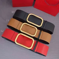 Bai Cheng Classic Mens Dames Belts Fashion Designer Echte lederen riem voor mannen Woman Belts Smooth Buckle Taillband 70mm met doos 6 kleuren High