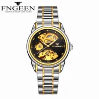 Нарученные часы fngeen женщины Механические часы водонепроницаемые световые руки женские часы золотые часы Orologio donna aloj Automatico par315f