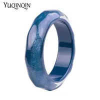 Classic Resin Cuff Bracelets Bangles for Women New Fashion Colorful Blue Acrylic Wide Bracelet Female Simple Charm Party Jewelry Q0719221m