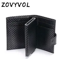 Zovyvol Short Smart Male Wallet Bag Leather Rfid Mens Trifold Card Small Coin Pocket S 211223313L