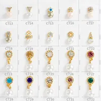 Decoraciones de arte de u￱as Minglee Luxury Luxury Diamond Pearl Jewelry Pends Diy Manicure Charm Accesorios de decoraci￳n