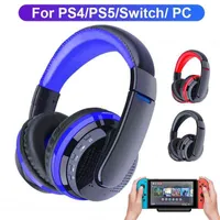 Cuffie per cuffie Bluetooth Bluetooth con switch Nintendo PS4 PS5 PC Transmit Stereo Gaming Casco da gioco con cuffie per giocatori per microfono T220916