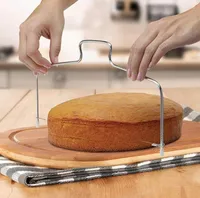 Ferramentas de BakeWares 100pcs de linha dupla cortador de bolo de corte ajustável aço inoxidável decoração de molde diy cozinha cozinha