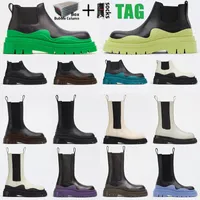 Botas de dise￱ador de mujer Leather Martin Ankle Boot Fashion Non-Slip Wave Rubber Subbing El￡stica Lady Luxury Brand Booties Tama￱o 36-42