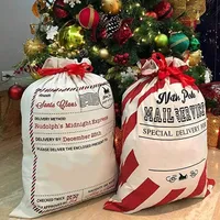 Nueva bolsa de regalo de Navidad con santa de santa santa almacenamiento de galletas de dulces de dulces decoración del festival del adorno del árbol del árbol dd