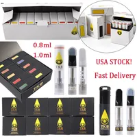 Lager in USA TKO Atomizer Leere Vape -Patronen Verpackung E -Zigaretten Karren 0,8 ml 1 ml Ölschubstift Vaporizer 510 Fadenspeicher 500pcs/Los