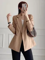 Ternos femininos klacwaya moda mulher blazer 2022 jaqueta feminina roupas de escritório casual use casaco de traje feminino slim mujer