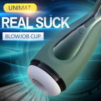 Sex toy massager Sucking Artificial Cunt Unimat Real Air Deep Throat Vibrations Automatic Suction Adult Oral Toys for Men Vacuum Blowjob Cup