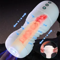 Sex toy massager Automatic Artificial Cunt Cup Sucking Machine Blowjob Vagina Masturbation Vibrator Adult Toys for Men 18