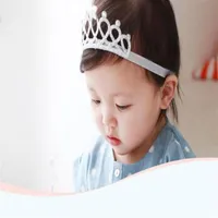Baby Girls Headbands Sparkle Crowns Kids Grace crown Hair Accessories Tiaras Headbands With Star Rhinestone Hair Accessories 5 Colors B300i