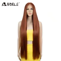 Lace Wigs Cosplay para mulheres negras peruca sintética reta 38 polegadas ombre loira 220919