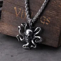 Chokers charme de Natal Halloween Octopus Skull Punk Aço inoxidável colar de marinheiro Homens ANEL Puck Jewelry Presente para marinheiro com Box 220916