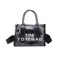 شفافة حقيبة يد حقيبة مصمم للأكياس للنساء حقائب اليد للأزياء السيدات PVC حقائب اليد الإناث MJ003