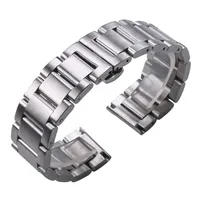 Solid 316l Aço inoxidável Bandas de vigia prata 18mm 20mm 22mm Metal Watch Strap Wrist Watches Bracelet CJ191225297W