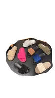 Sandales plates de luxe Slipper glissades Damen multi-couleurs classiques motifs couleurs couleurs shoal loisir intérieur designer ress marque d'été ensemble complet d'ensemble d'accessoires