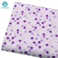 Fabric Purple Flowers Printed Cotton Fabric Meter For Sewing Women Skirt Girls Dresses Blanket Pillow Cover Headband Pop Clothes Cloth J220909