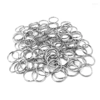 Dog Collars 10mm Tag Rings Round Keychain Metal Diy Ring For Pet Id Dogs Cats Split Key Cat Collar Accessories