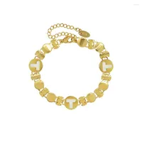 Bracelets de charme Michnlsmy Friendship Lua Star Tennis Bracelet for Women 18K Gold Gold Friend Ajustable Fashion Jewelry Gift