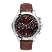 Newest chronograph mens designer watches orologio di lusso Japan quartz movement mens watches leather strap male wristwatches mont265I
