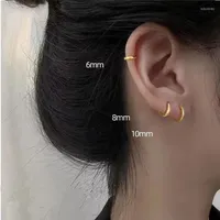 Hoop Earrings Small For Women Minimalist Piercing Cartilage Gold Stainless Steel Fashion Jewelry Gift Wholesale KAE306