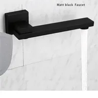 New Product 180 degree Bathroom Faucet Accessoriess Brass Matt Black Finished In-Wall Shower Spout shower tap bathtub faucets2727