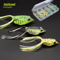 5pcs Fairiland Soft Rubber Frog Fishing Lure 4cm 5cm 5 7cm Topwater Soft Frog Bait w Bait Box fishing accessory 2854