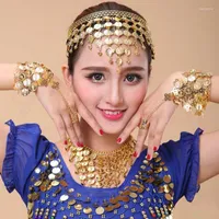 Scene Wear PCS Gypsy Belly Dance Jewelry Set Halsband ￶rh￤ngen Armband Dancing Stage Stagestage