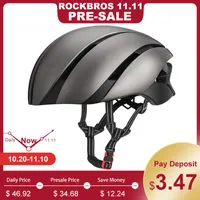 Rockbros Ultralight Bike Helmet Cycling EPS統合的に成形されたヘルメット反射MTB自転車セーフティハット男性女性57-62 cm C18110801265H
