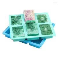 Craft Tools 6 Cavity Silicone Soap Molds Round Oval Rectangle Shape Handmade Mold Portable Unique Making
