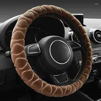 Stuurwiel bedekt Universal Plush Cover Winter Furry Car Steering-Wheel Auto 2022