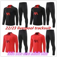 22 23 Vuxen Tracksuit and Kids Kit Long Sleeve Soccer Diogo Alexander Arnold 2022 2023 Men Kit Football Training Suit Set Jacket