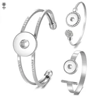 Ginger Snap Charms Open with Crystal for 18mm Button Interchangeable Bangle Jewelry for Female217u