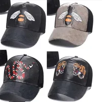 2021 Designer Mens Baseball Caps woman Brand Tiger Head Hats bee snake Embroidered bone Men Women casquette Sun Hat gorras Sports mesh 187l