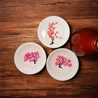 أكواب صحن السحر ساكورا كوب اليابانية درجة الحرارة الباردة اللون تغيير شاي زهرة عرض فنجان السيراميك