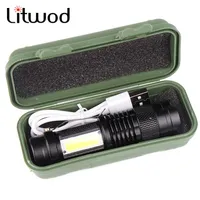 Latarki pochodnie Zoomowalne LED Bildlight Bateria Xpg Q5 mini lampa pochodni Regulowana wodoodporność Penlight do obozu na świeżym powietrzu 220919