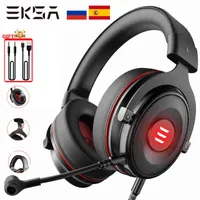 Headsets EKSA E900 E900 Pro Gamer Headset With Microphone 7.1 Surround Headset Gaming LED Wired Headphones For PC PS4 Xbox One Phones T220916