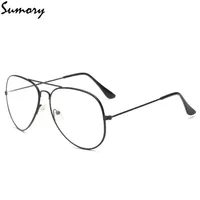 Fashion Pilot Eyeglasses Frame Plain Glasses Women Men Vintage Brand Clear Nerd Glasses Alloy Frame Unisex Eyewear High Quality192z