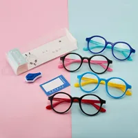Gafas de sol Anti blu-ray lecci￳n sin grados gafas infantiles silicona inform￡tica neta gafas f￡brica 11015